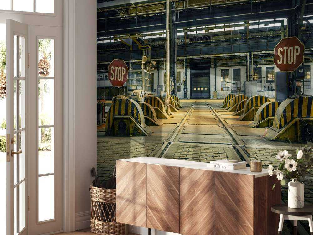 Abandoned industrial hall