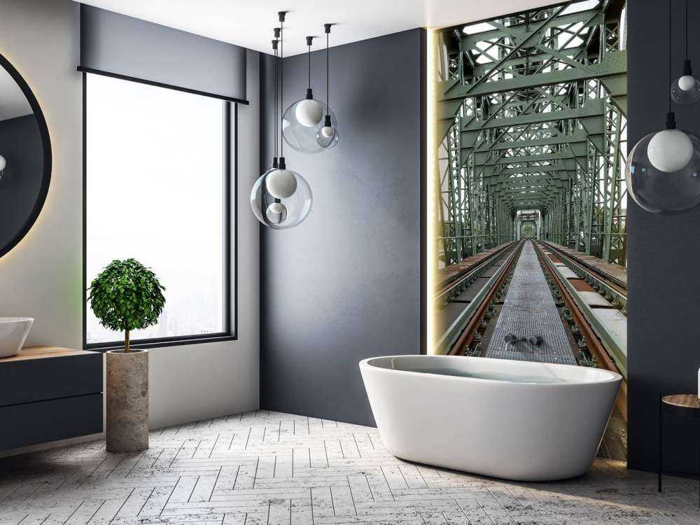 Monumental railroad bridge De Hef in Rotterdam  