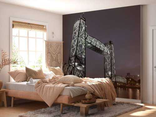 Former railroad bridge De Hef in Rotterdam in color