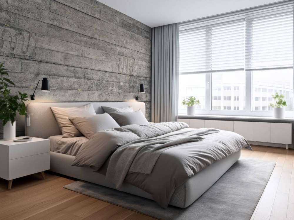 Wooden grey wall