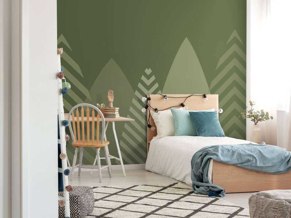 High mountains, green