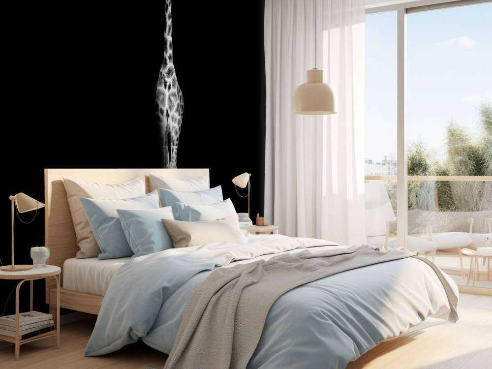 Giraffe black and white