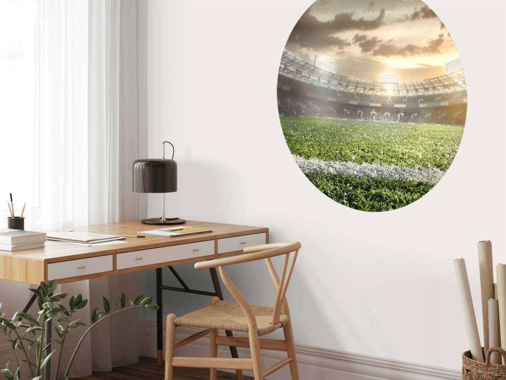 Stadium with artificial turf