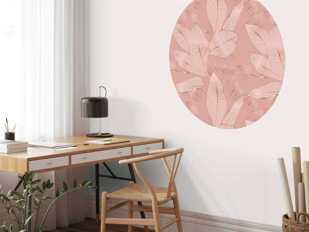 Pink gold leaves