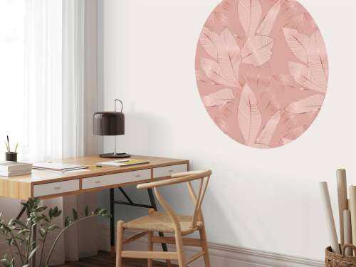 Pink gold leaves