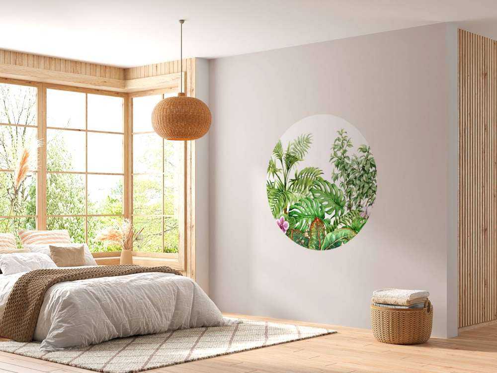 Tropical plants in watercolour