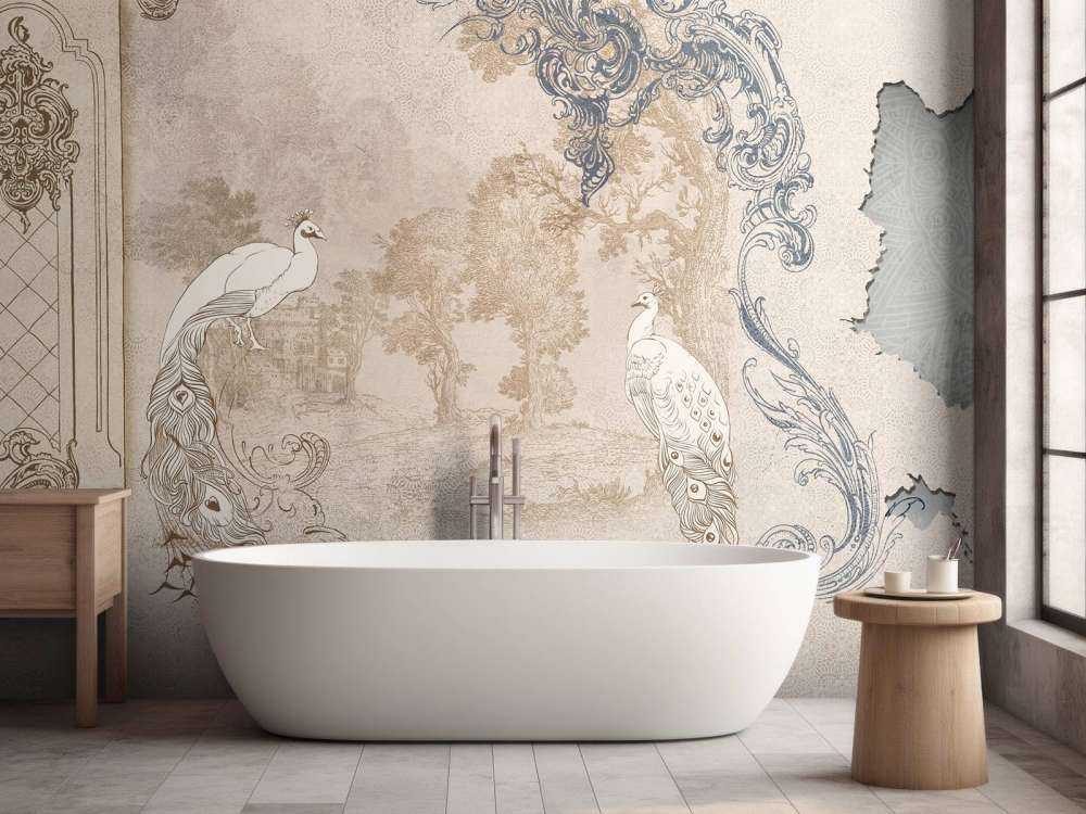 Baroque Peacock Splendor from a Modern Perspective