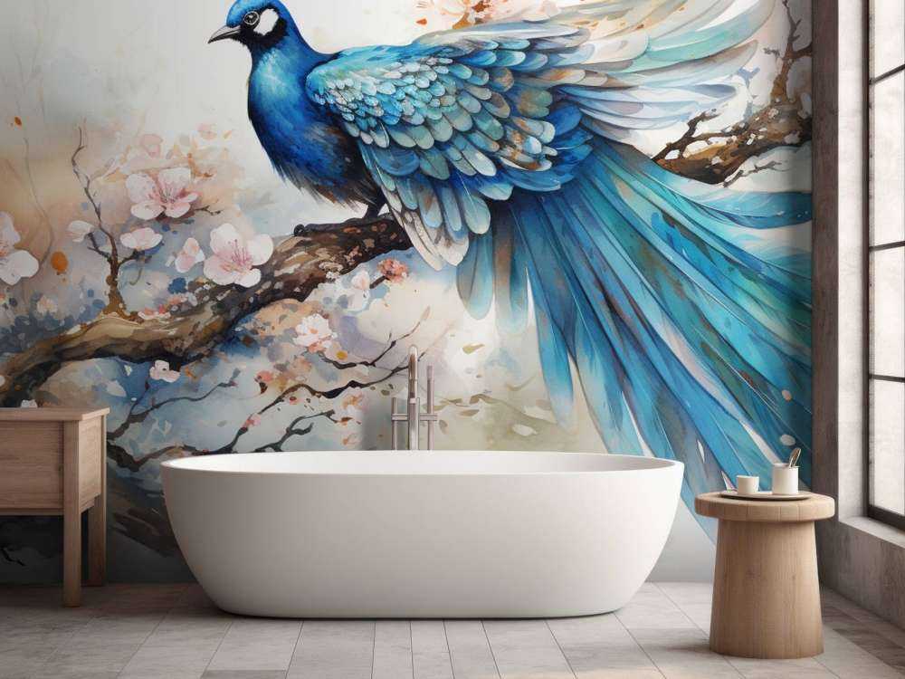 Peacock in Spring Mist