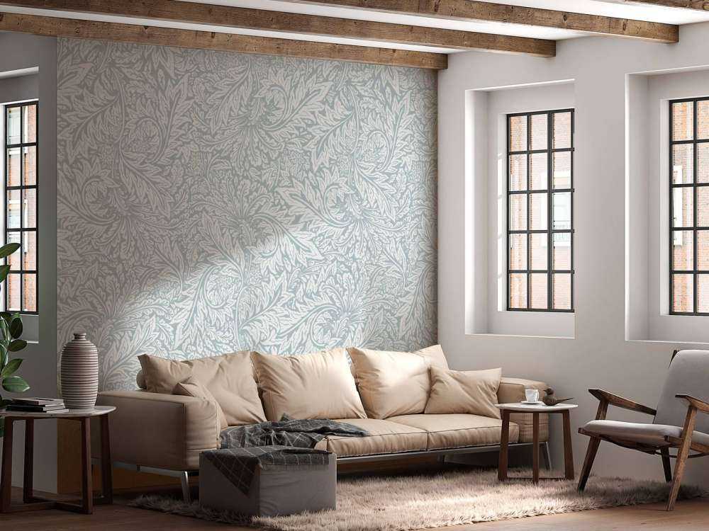 Morris Florals & Leaves - powder blue