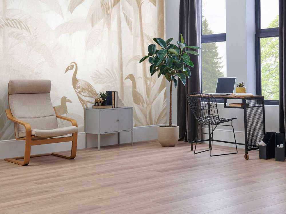 Hidden Jungle with Ibis, taupe