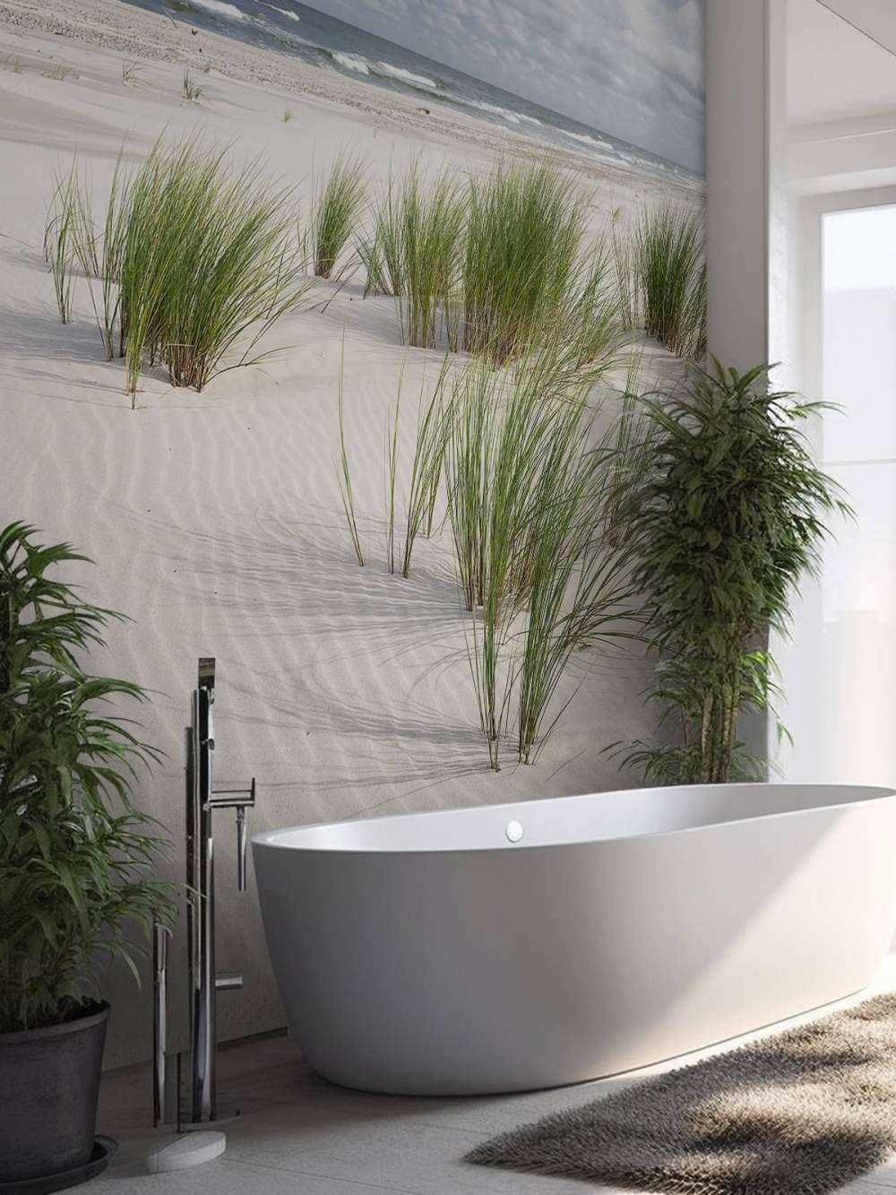 Beach with dune plants