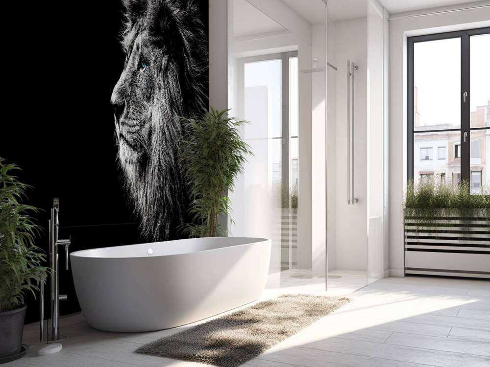 Lion with blue eyes