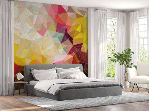 Print of colorful triangles