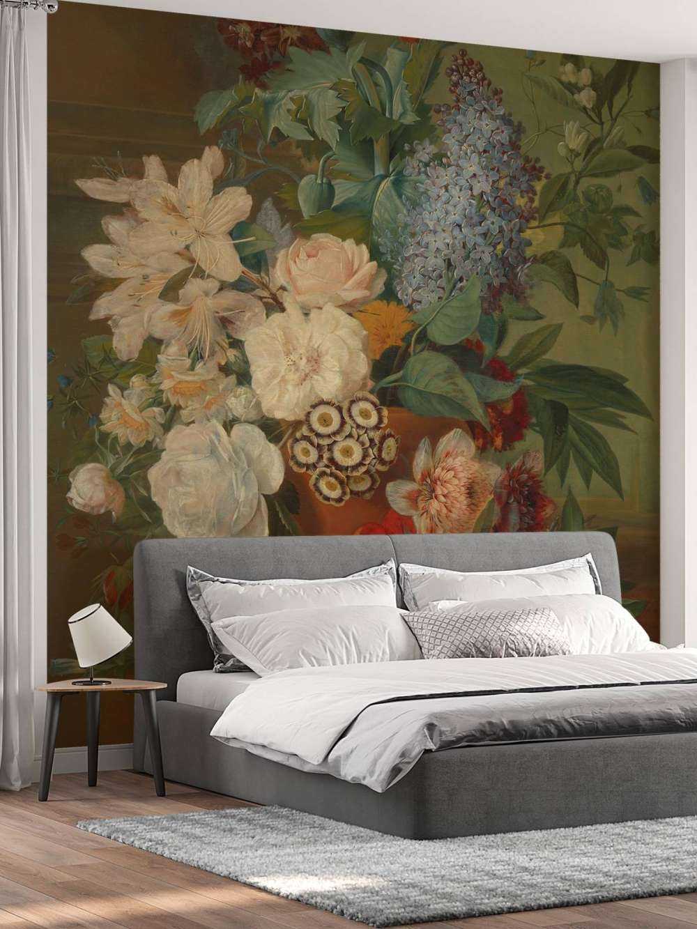 Flowers in a terracotta vase