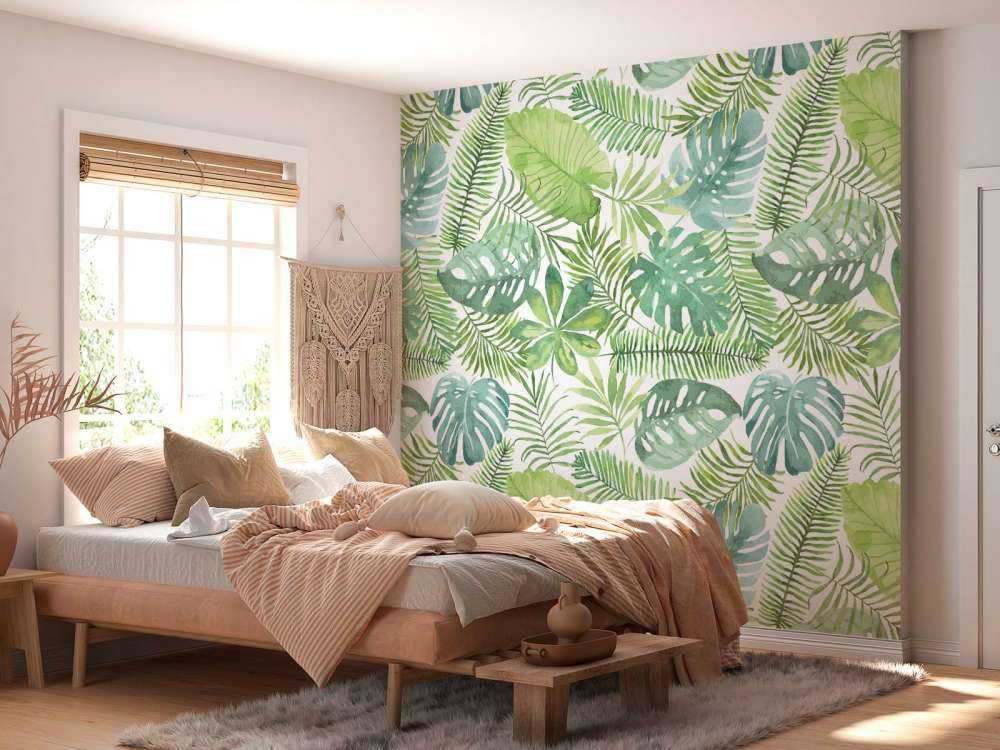 Tropical watercolour leaves