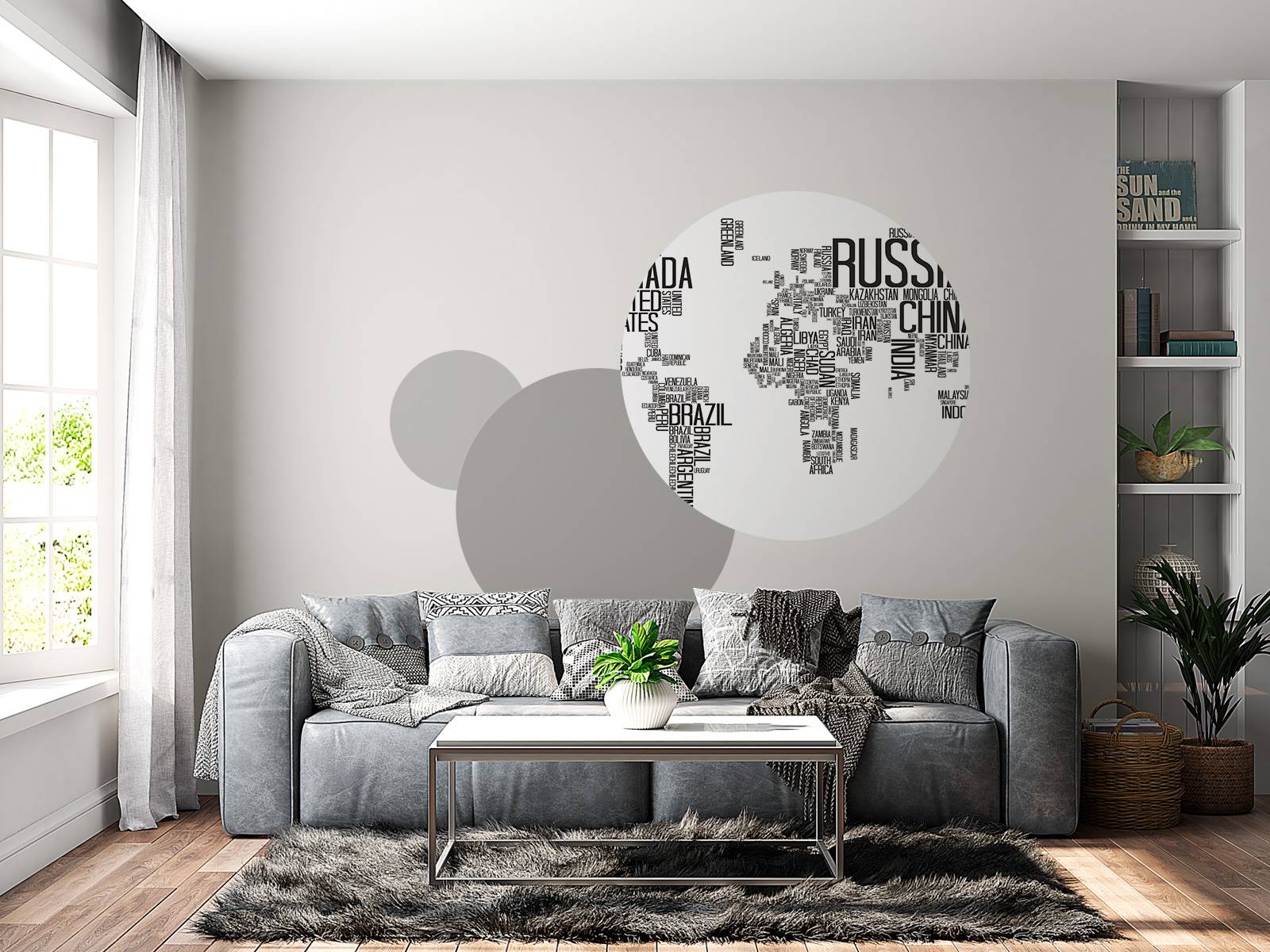 Typographic world map