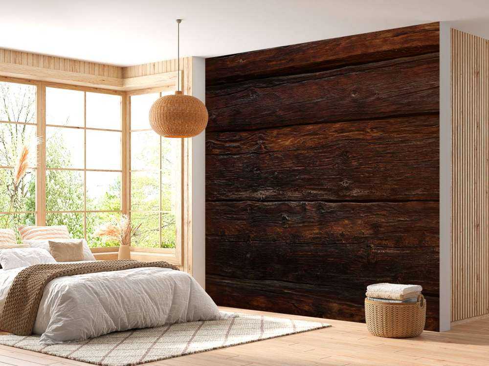 Dark burnt wood