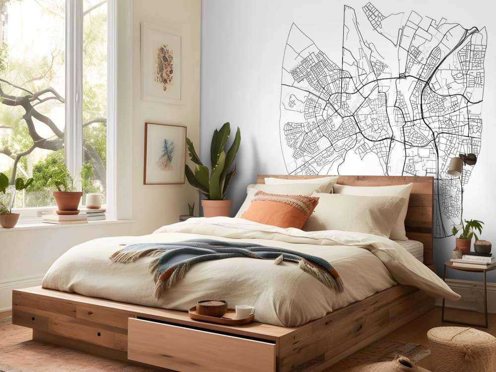 Plattegrond van Maastricht, wit