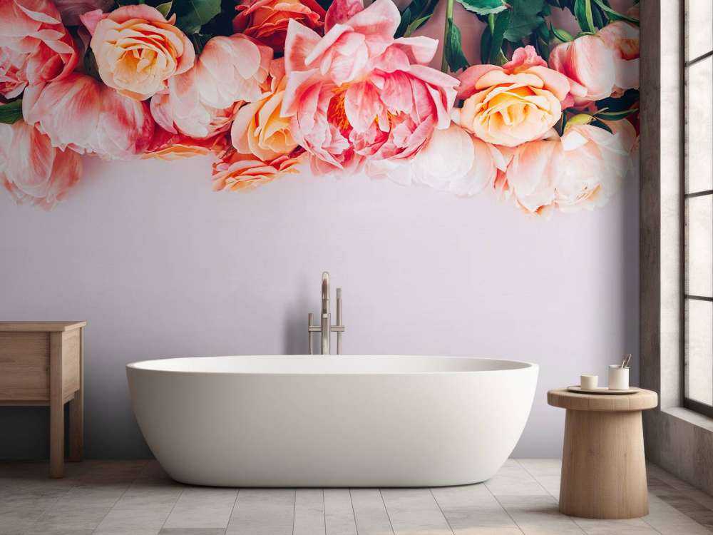 Roses in different shades of pink