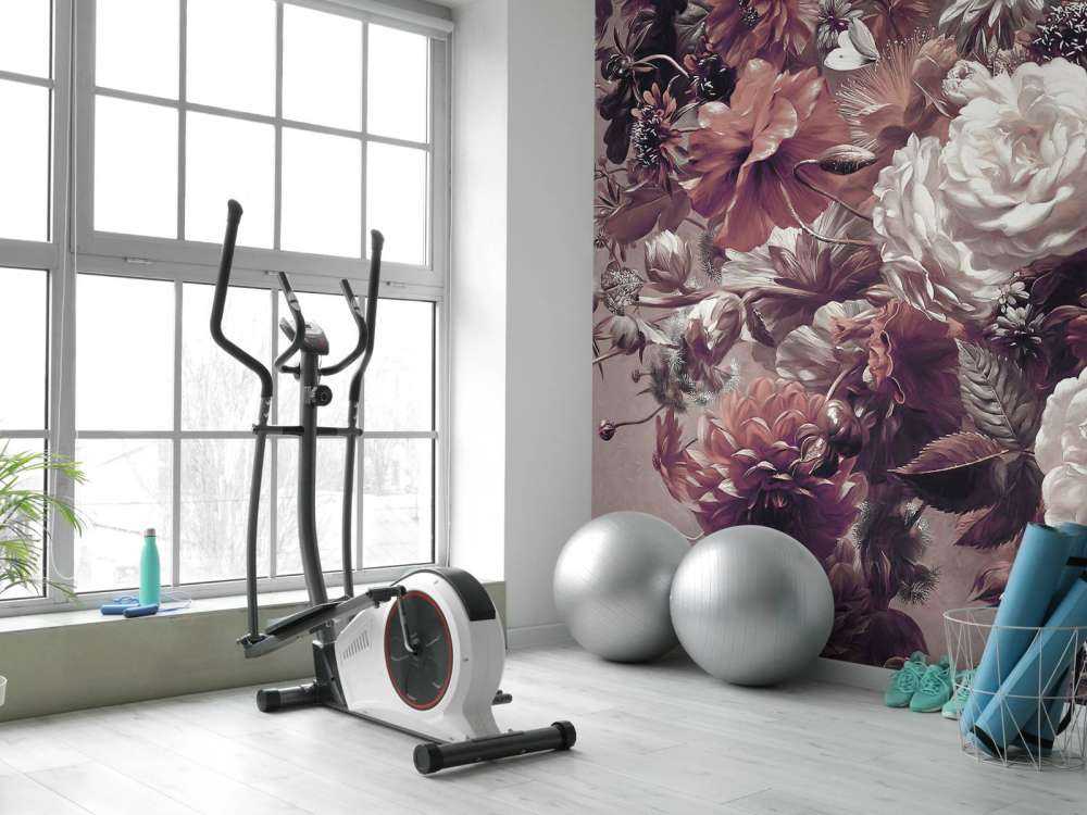 Big bouquet with orange poppies