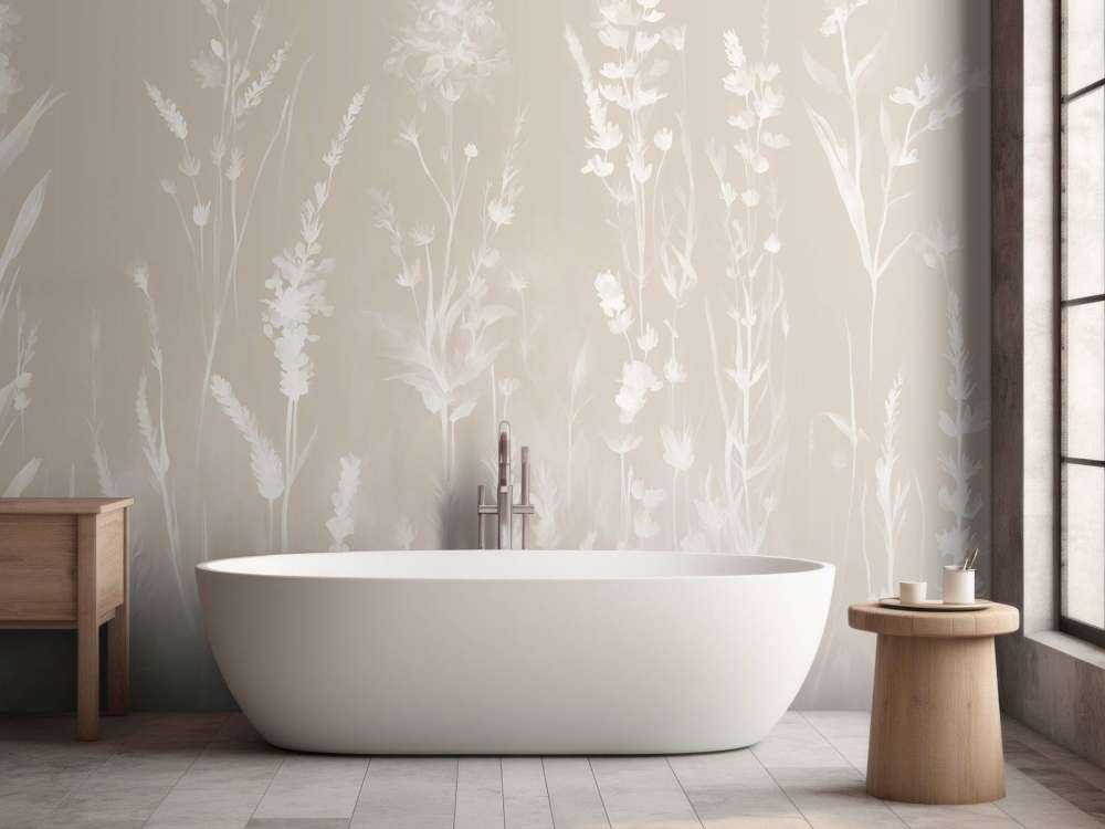 Lavender Glade Seamless Sand Beige