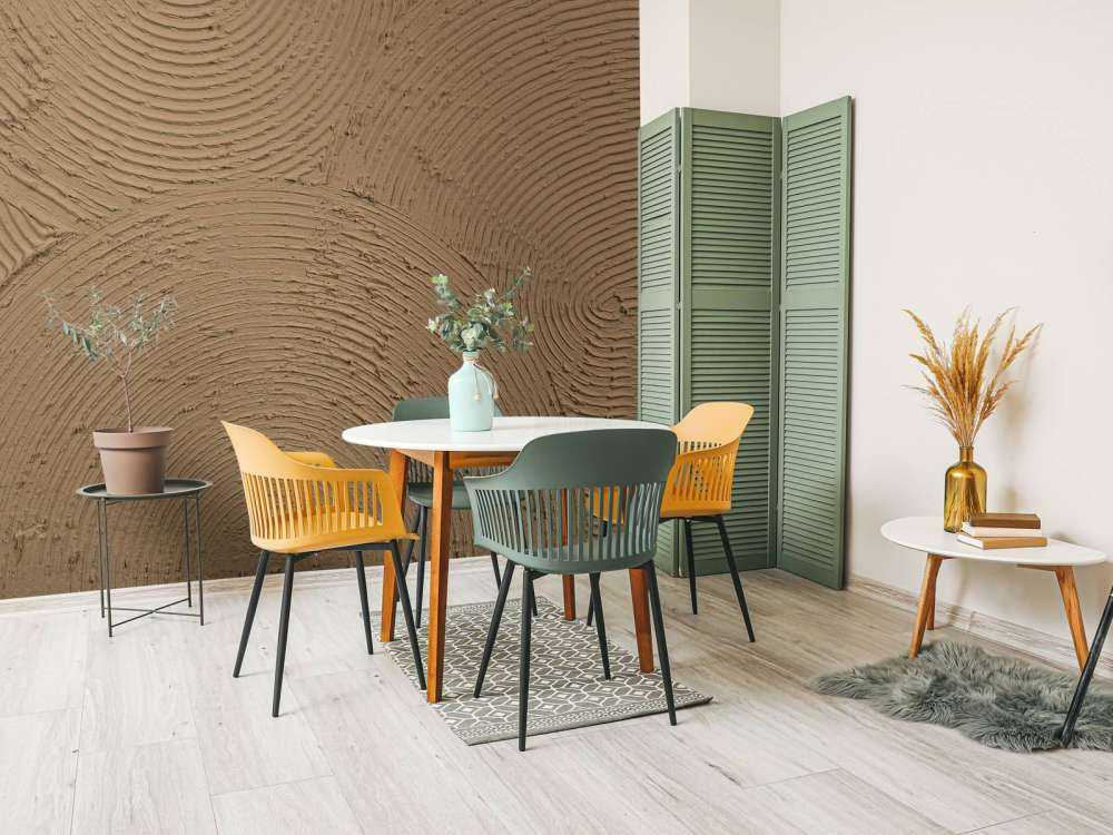 Zen circles in gold brown