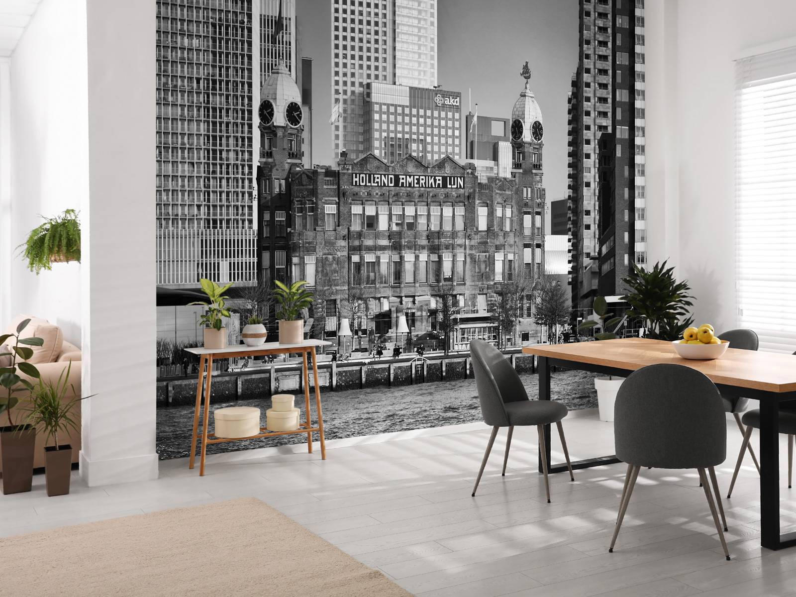 Hotel New York in black and white Rotterdam 