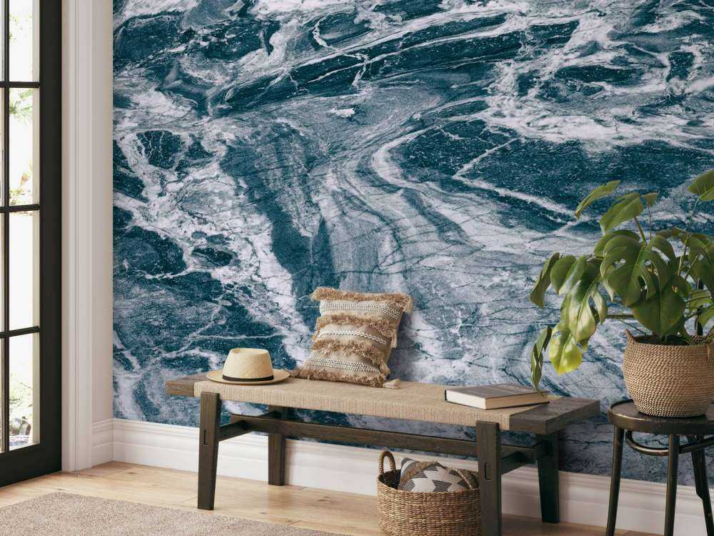 Blue abstract marble