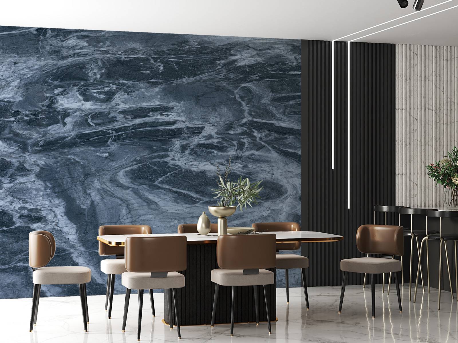 Marble with blue tone