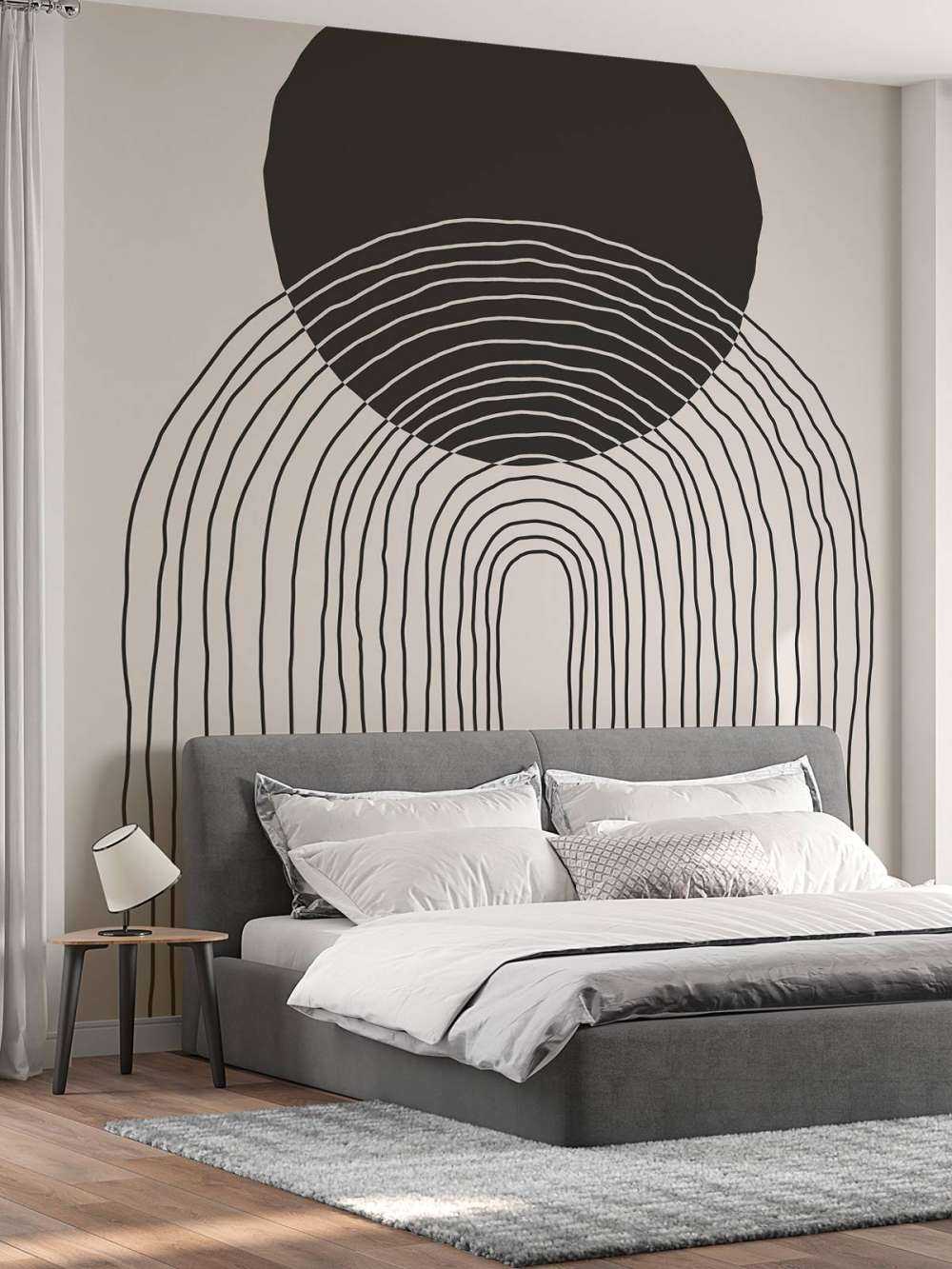 Gebogen lijnen en cirkel