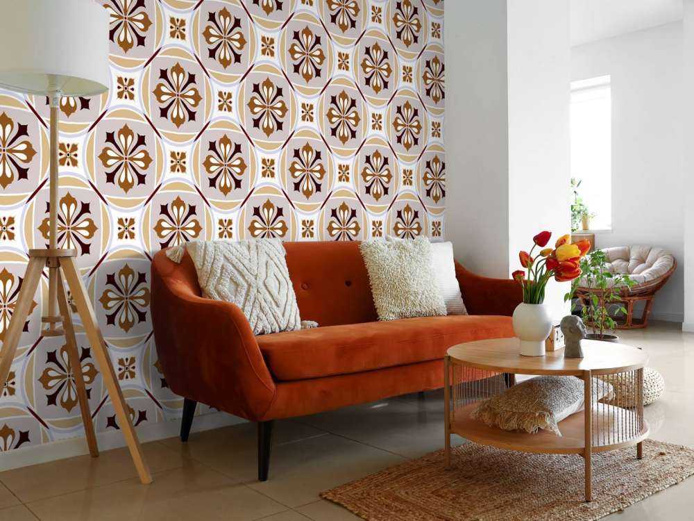 Patronen in bruin tinten