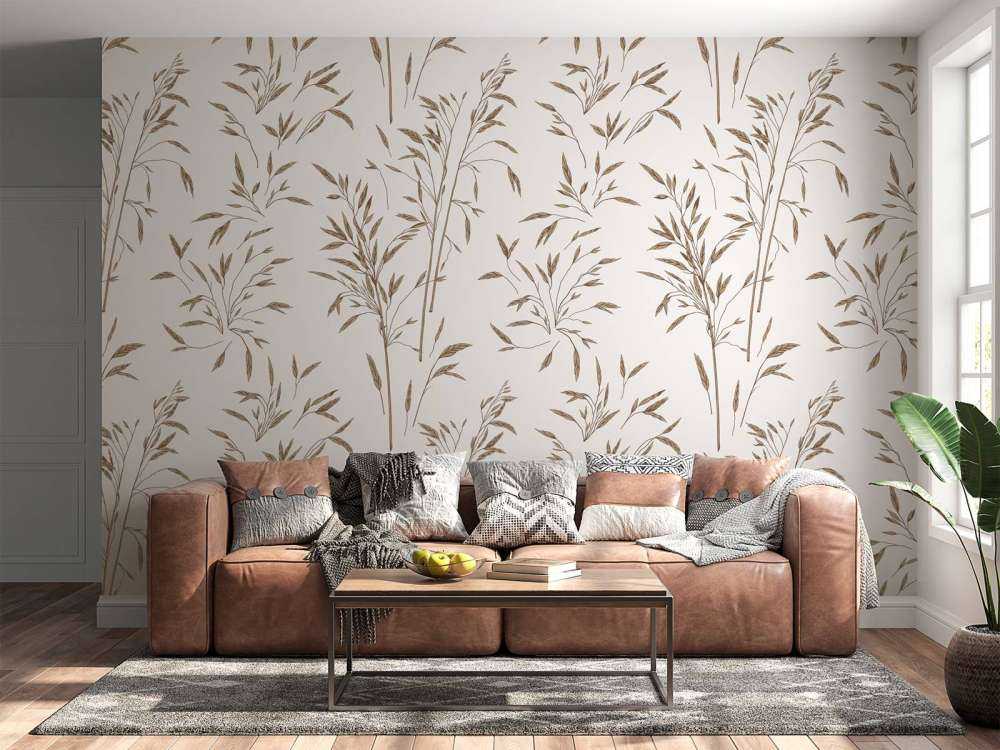 Bruine bloemen patroon