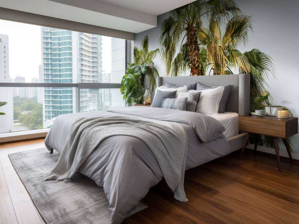 Groene palmbomen bij elkaar