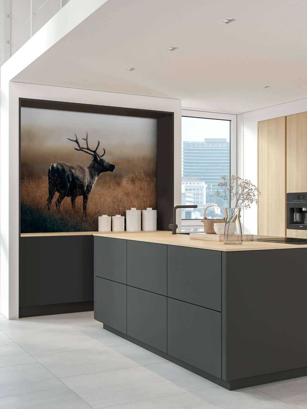 Reindeer in the high grass