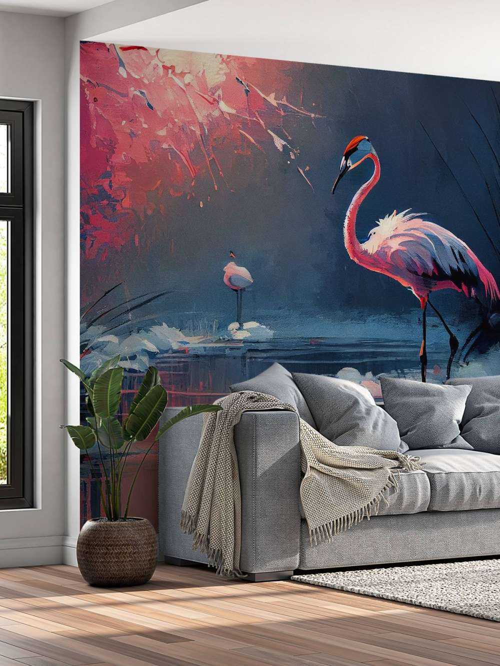 Flamingo Reflection Symphony