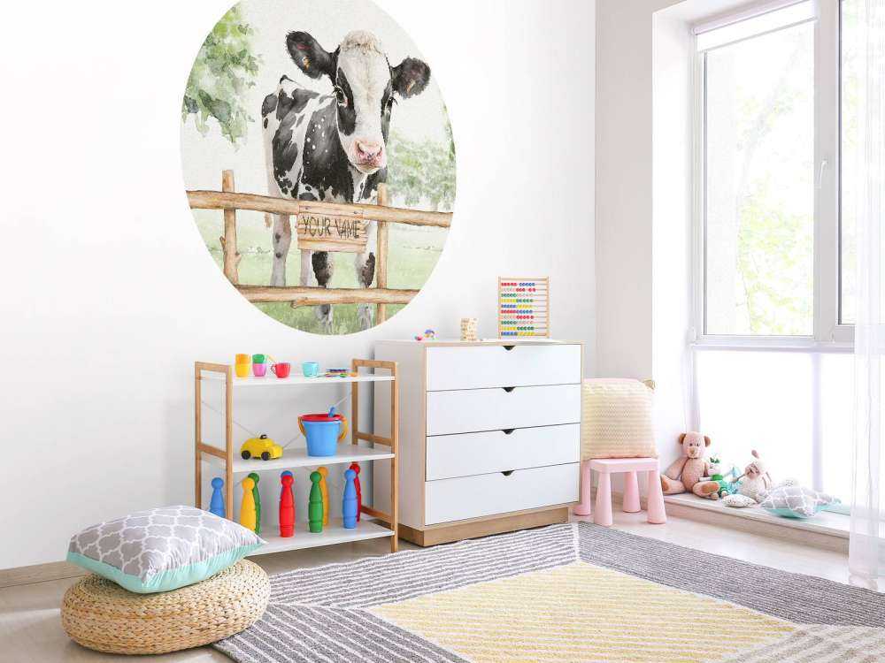 Young cow in a meadow