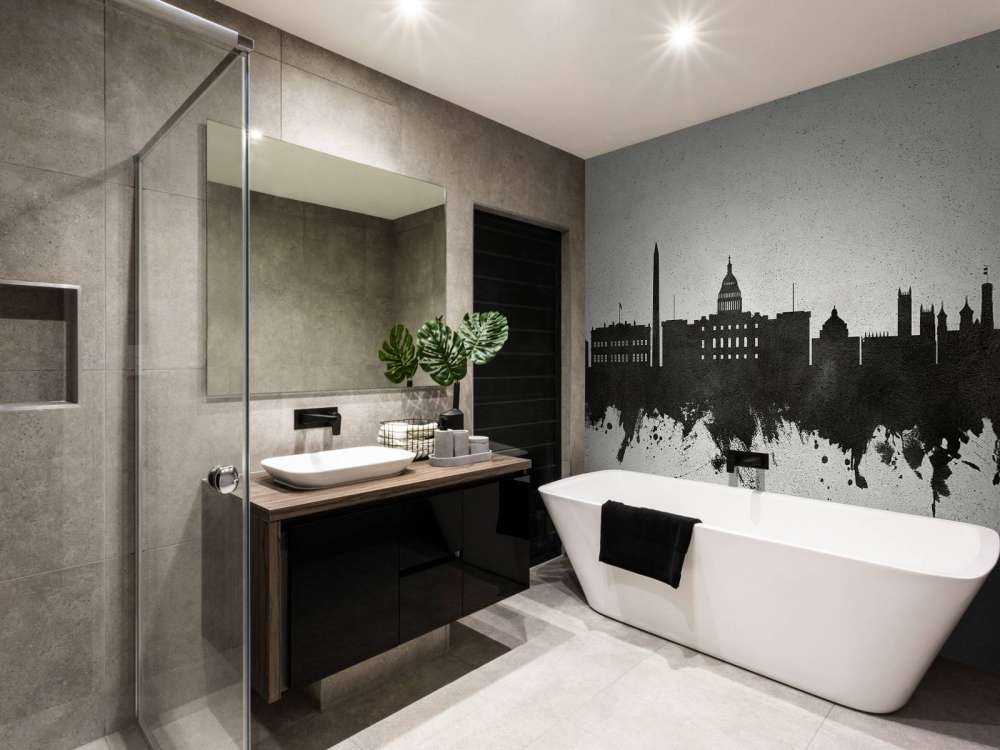 Watercolor skyline, Washington