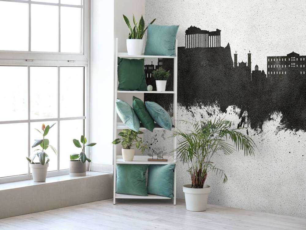 Watercolor skyline, Athens