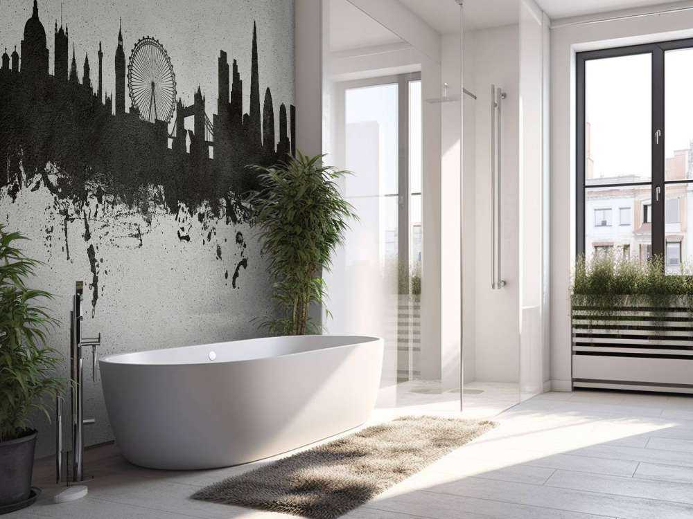 Watercolor skyline, London