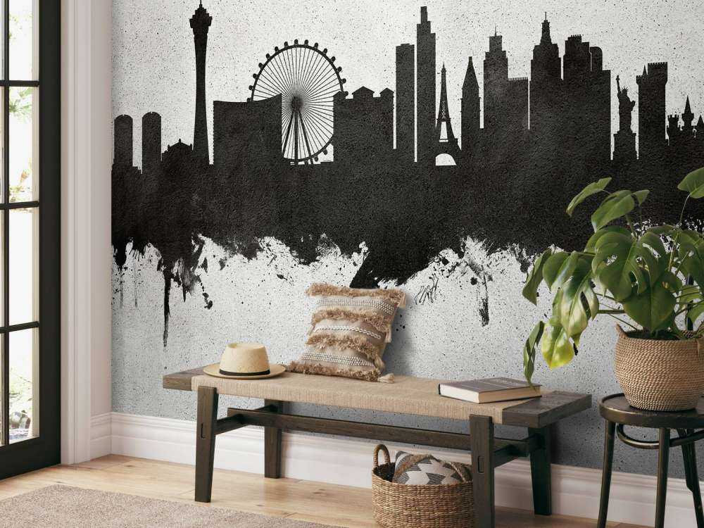 Watercolor skyline, Las Vegas