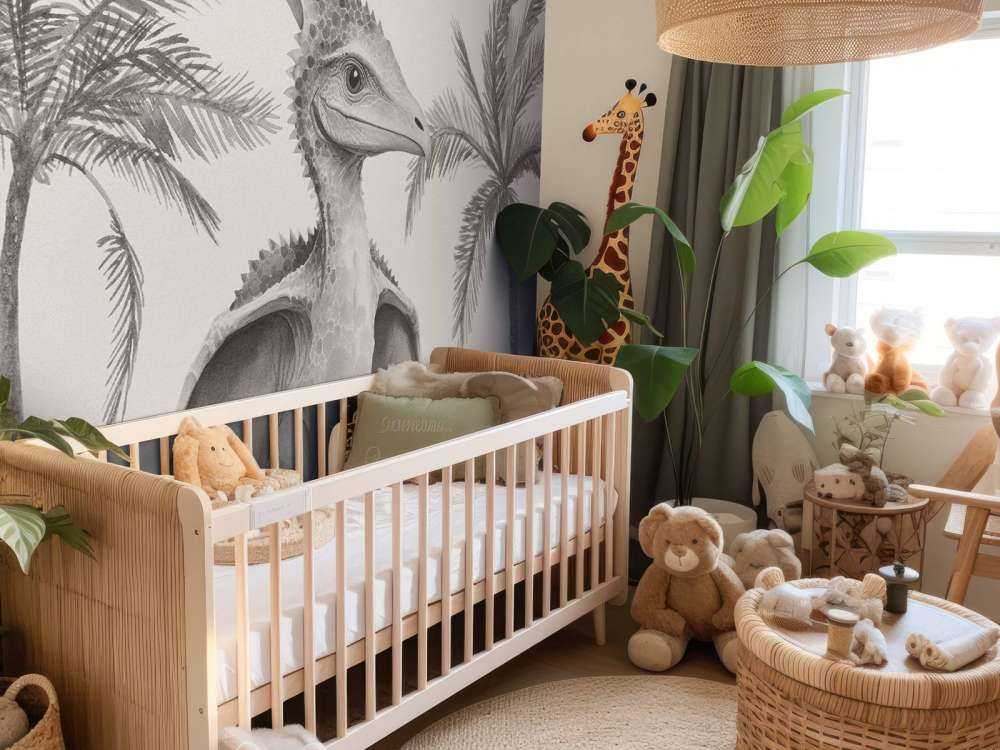 Baby pteranodon in the beige jungle