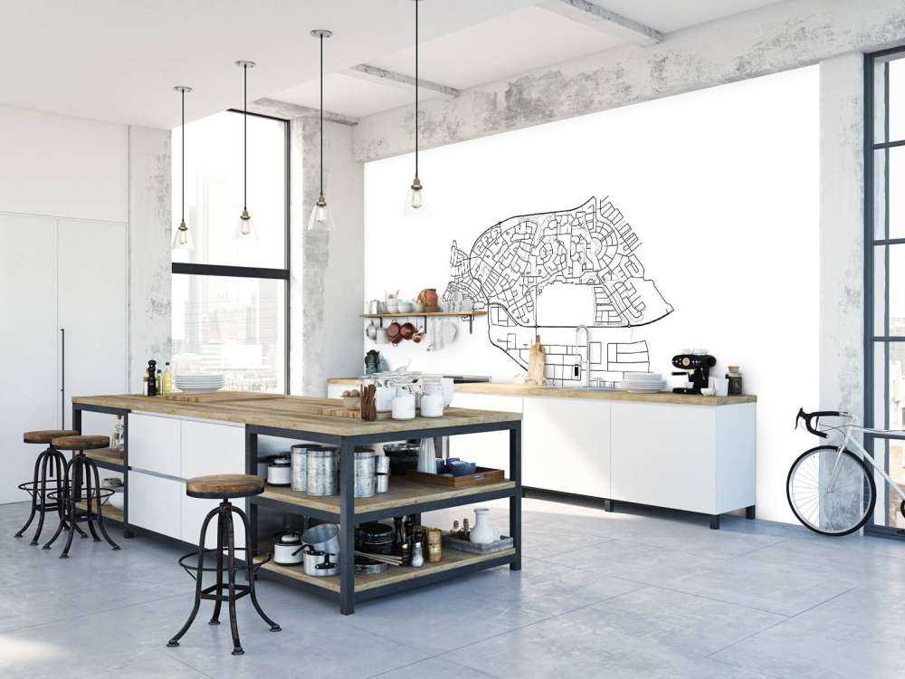 Plattegrond van Urk, wit 