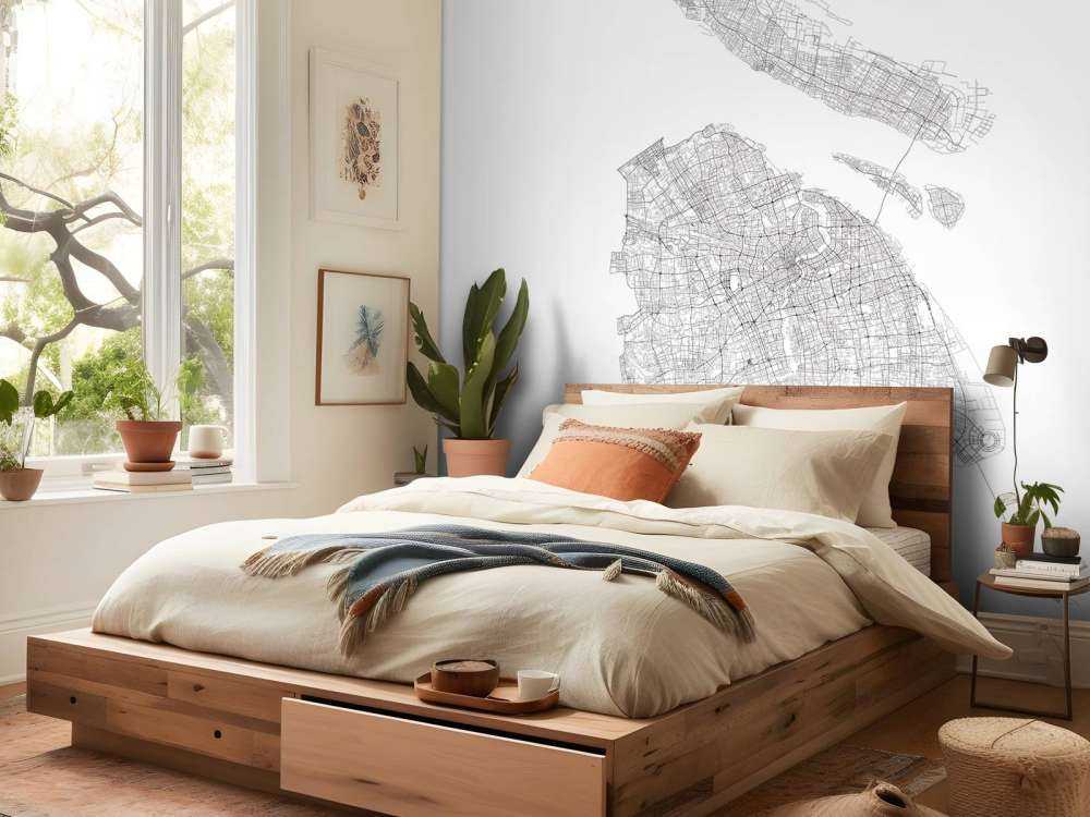 Plattegrond van Shanghai, wit 