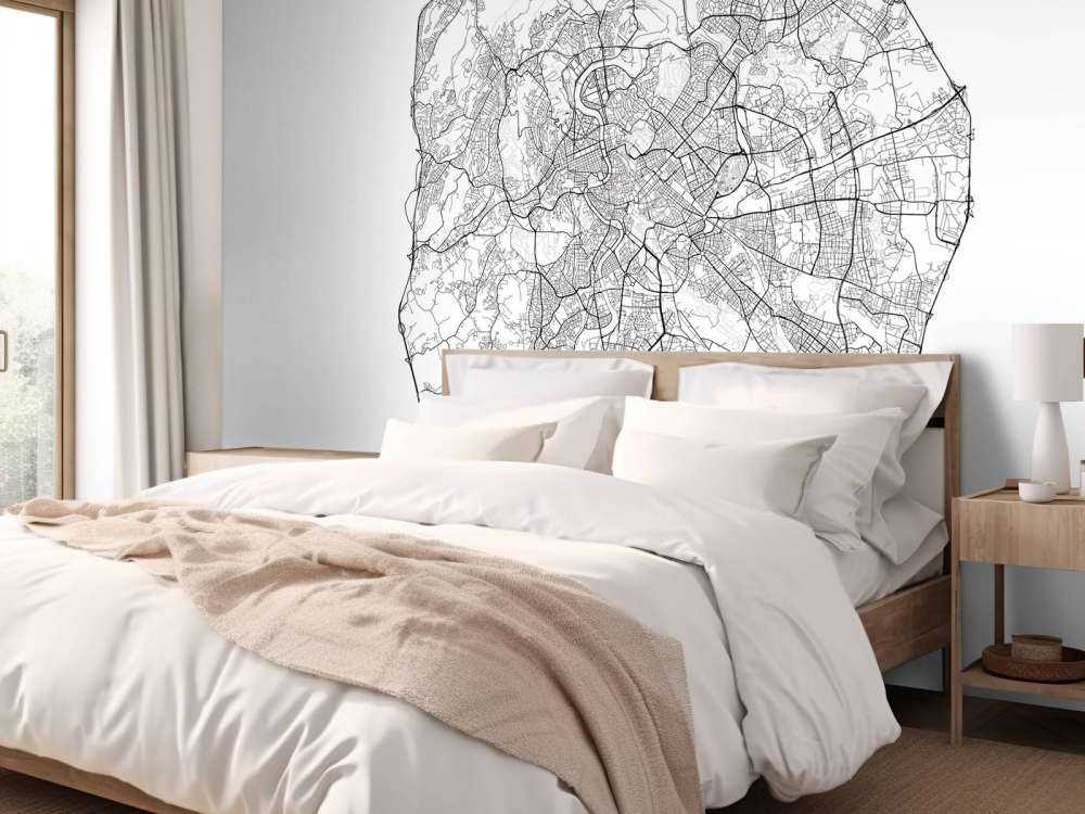 Plattegrond van Rome, wit