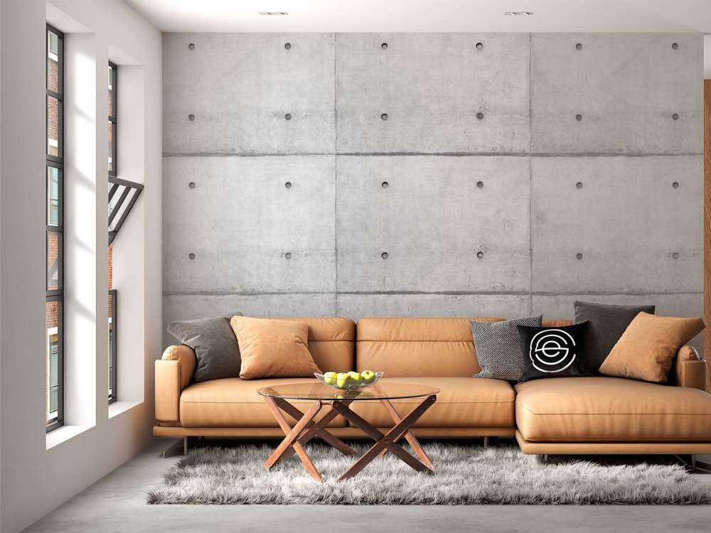 Grey concrete slabs