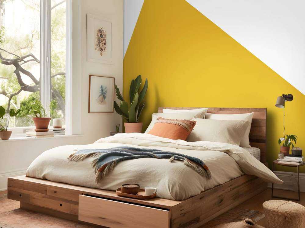 Triangle, ochre yellow