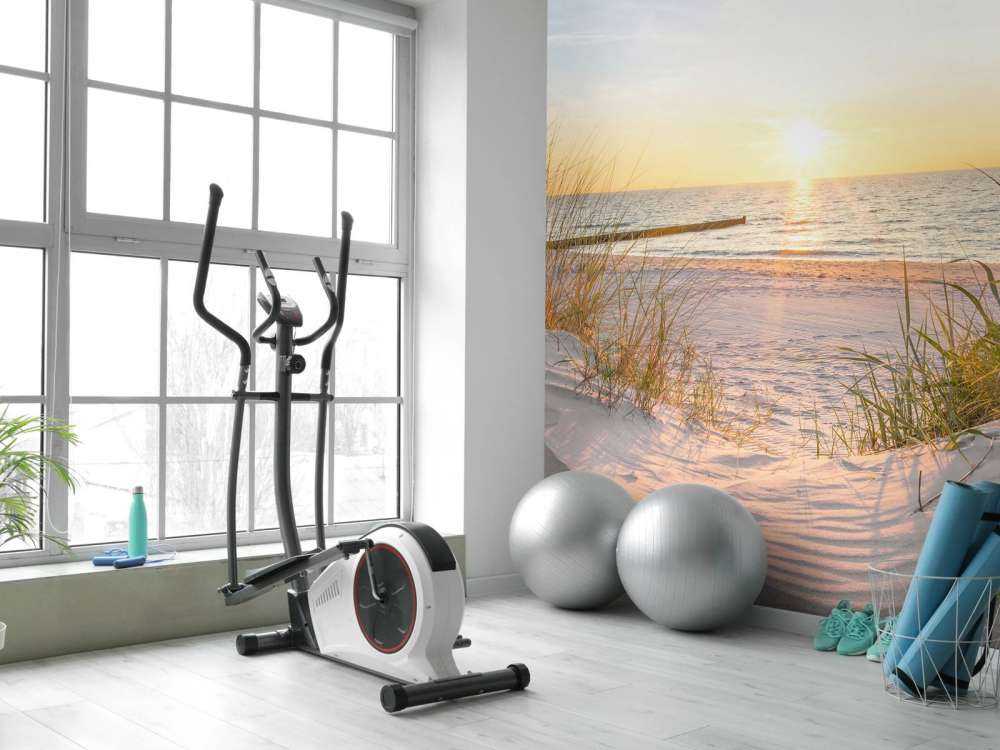 Dune beach with sunset