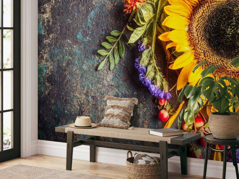 Floral autumn statue