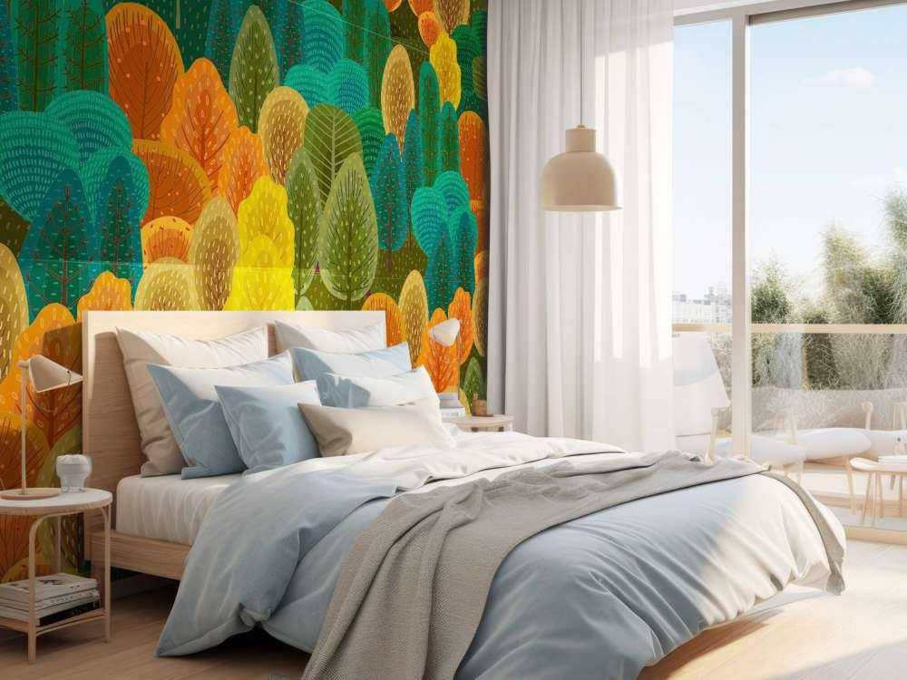 Kleurrijk bos patroon