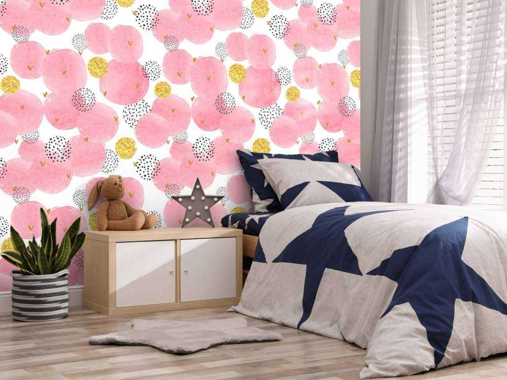 Pink and golden circles